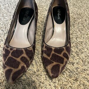 Nine West Brown Animal Print Heels
